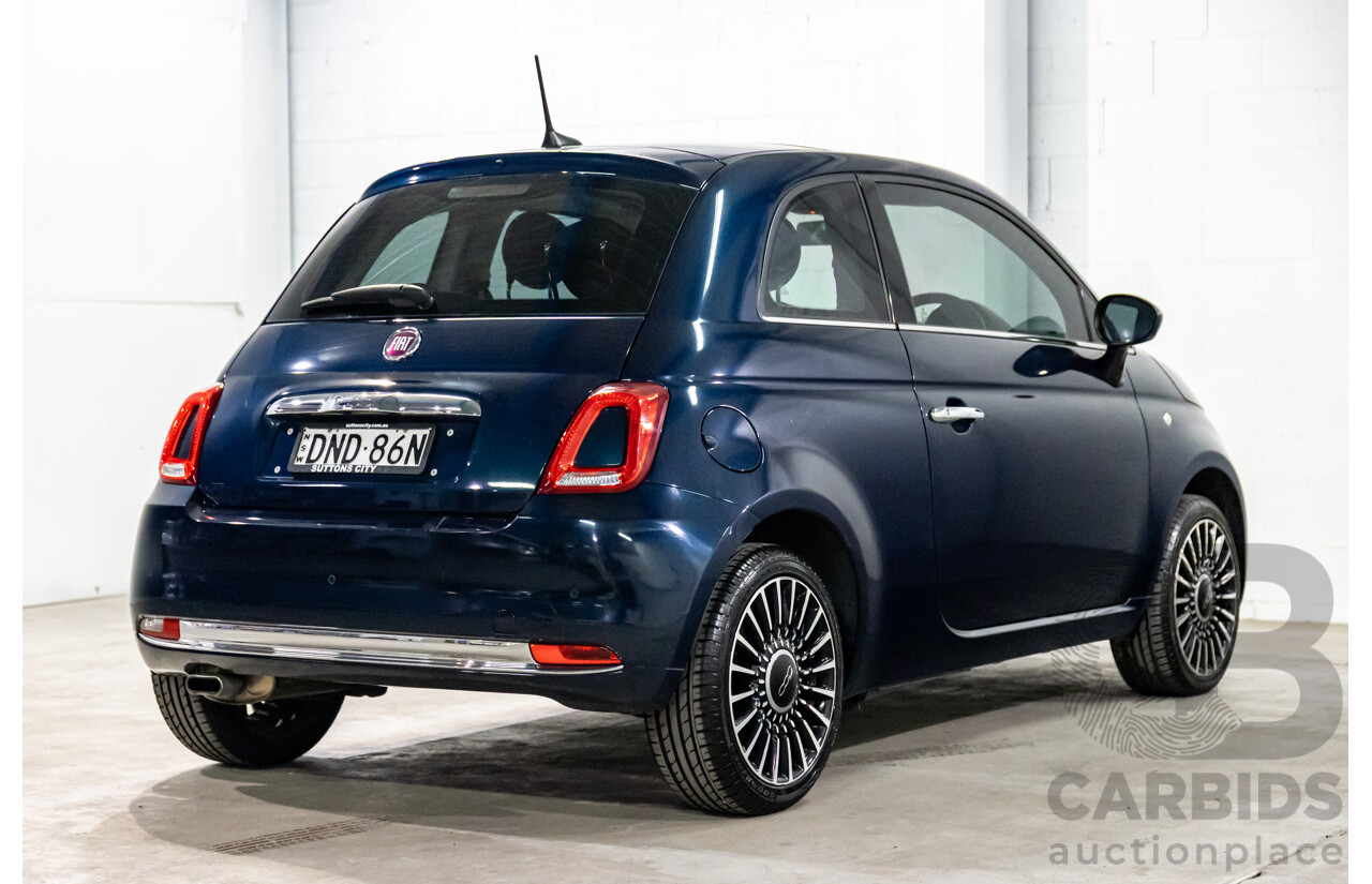 09/2016 Fiat 500 Lounge (FWD) Series 4 3d Hatchback Teal Blue Metallic 1.4L