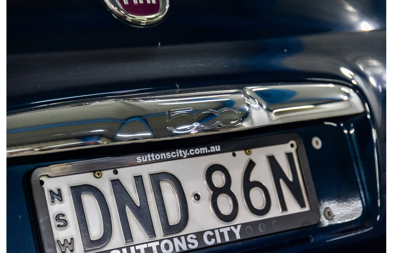 09/2016 Fiat 500 Lounge (FWD) Series 4 3d Hatchback Teal Blue Metallic 1.4L