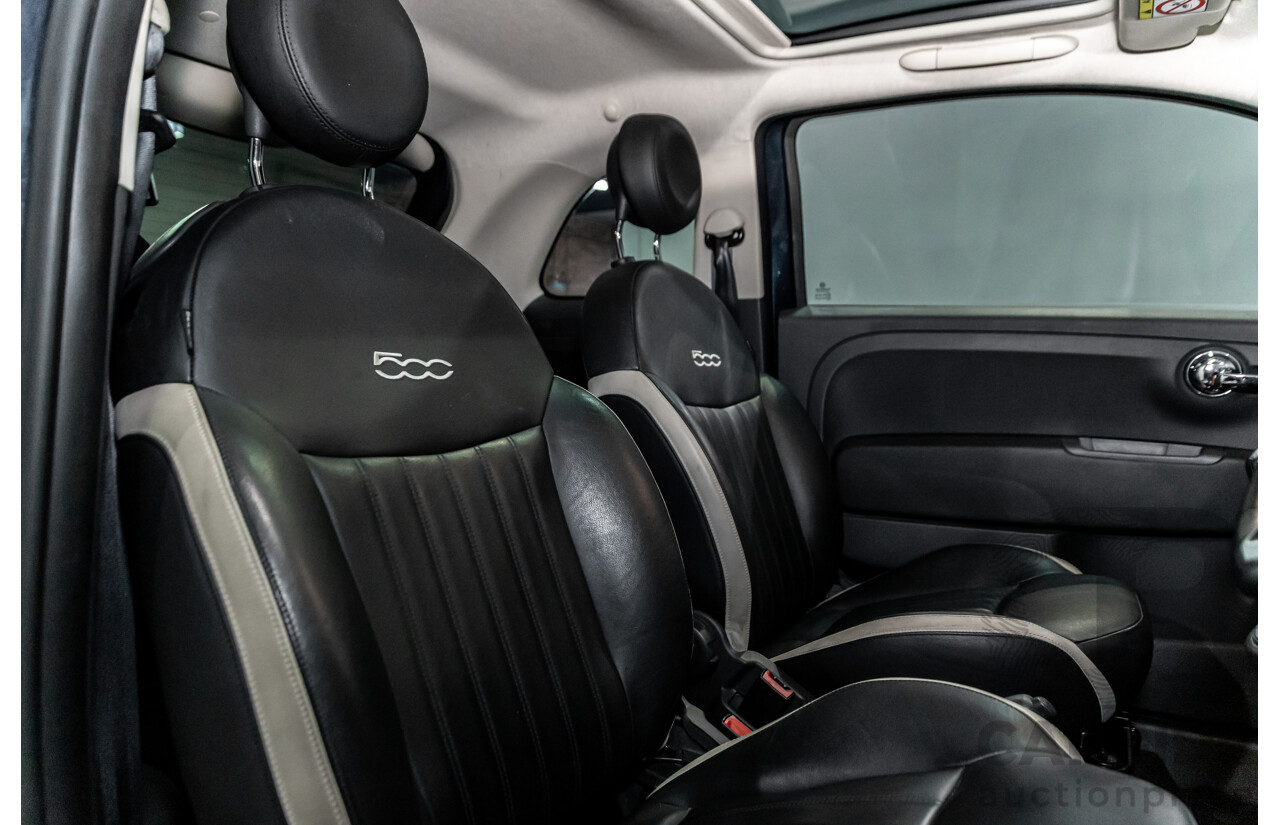 09/2016 Fiat 500 Lounge (FWD) Series 4 3d Hatchback Teal Blue Metallic 1.4L