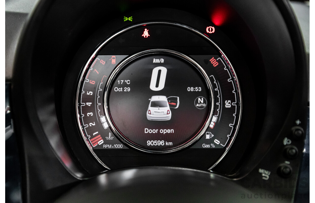 09/2016 Fiat 500 Lounge (FWD) Series 4 3d Hatchback Teal Blue Metallic 1.4L