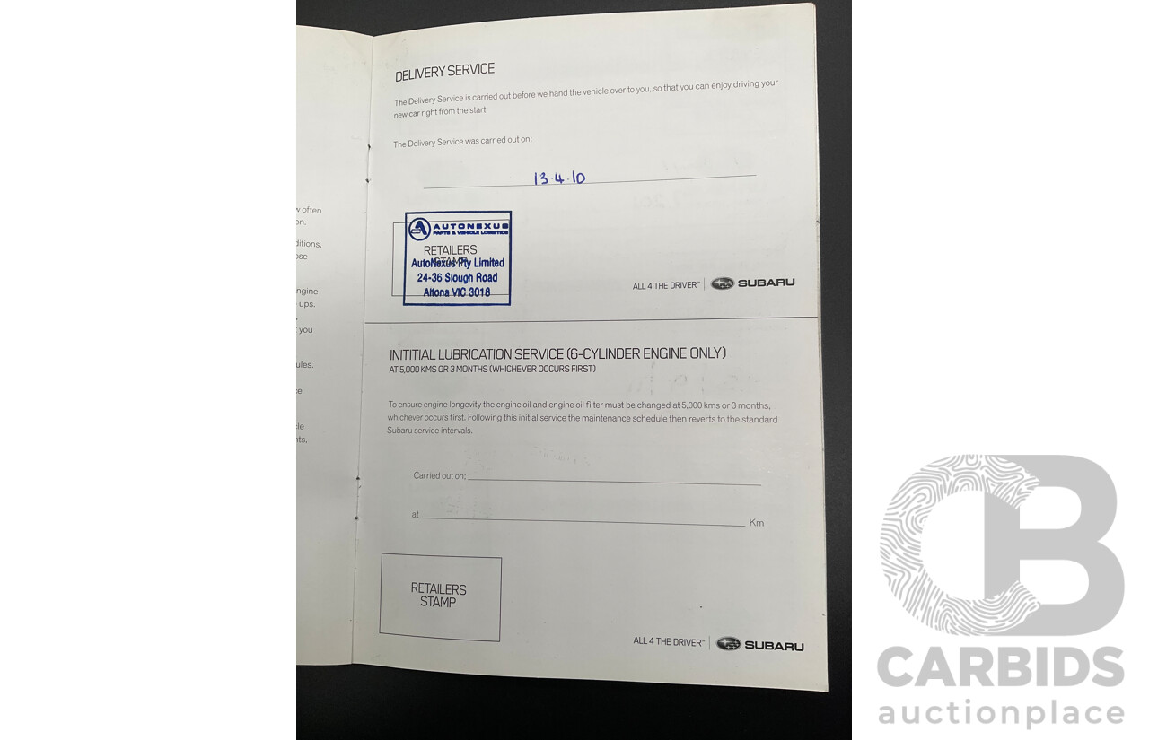 4/2010 Subaru Forester XS MY10 4d Wagon Obsidian Black Pearl 2.5L