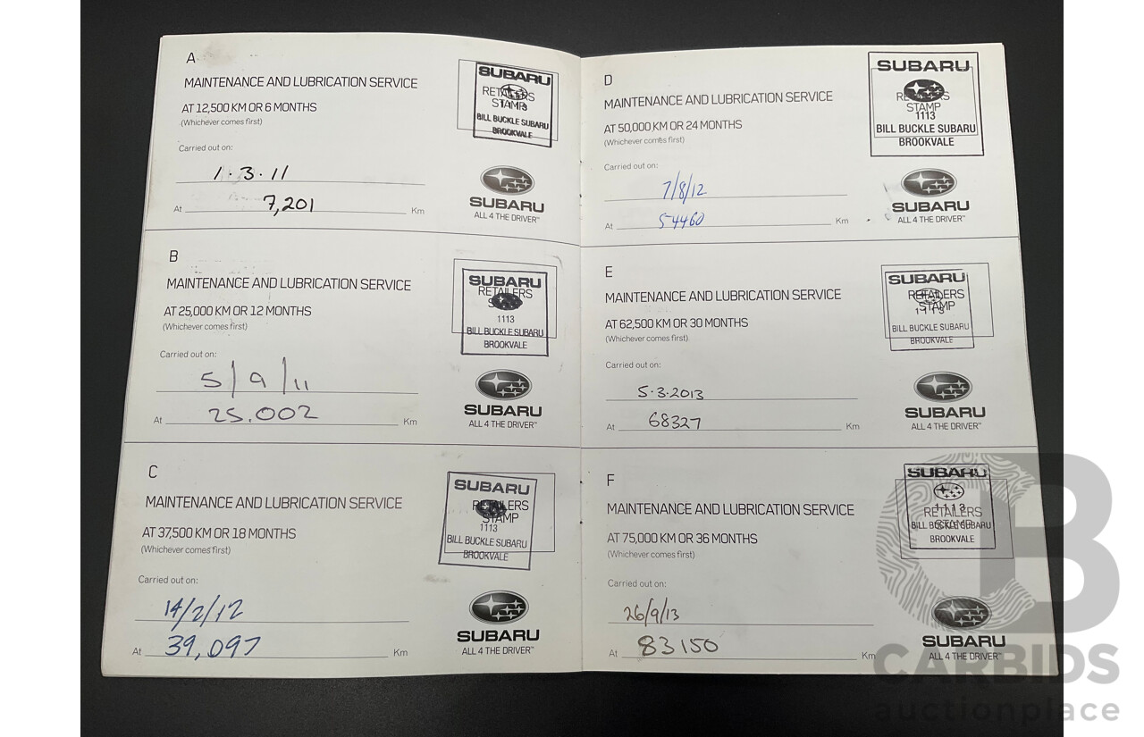 4/2010 Subaru Forester XS MY10 4d Wagon Obsidian Black Pearl 2.5L