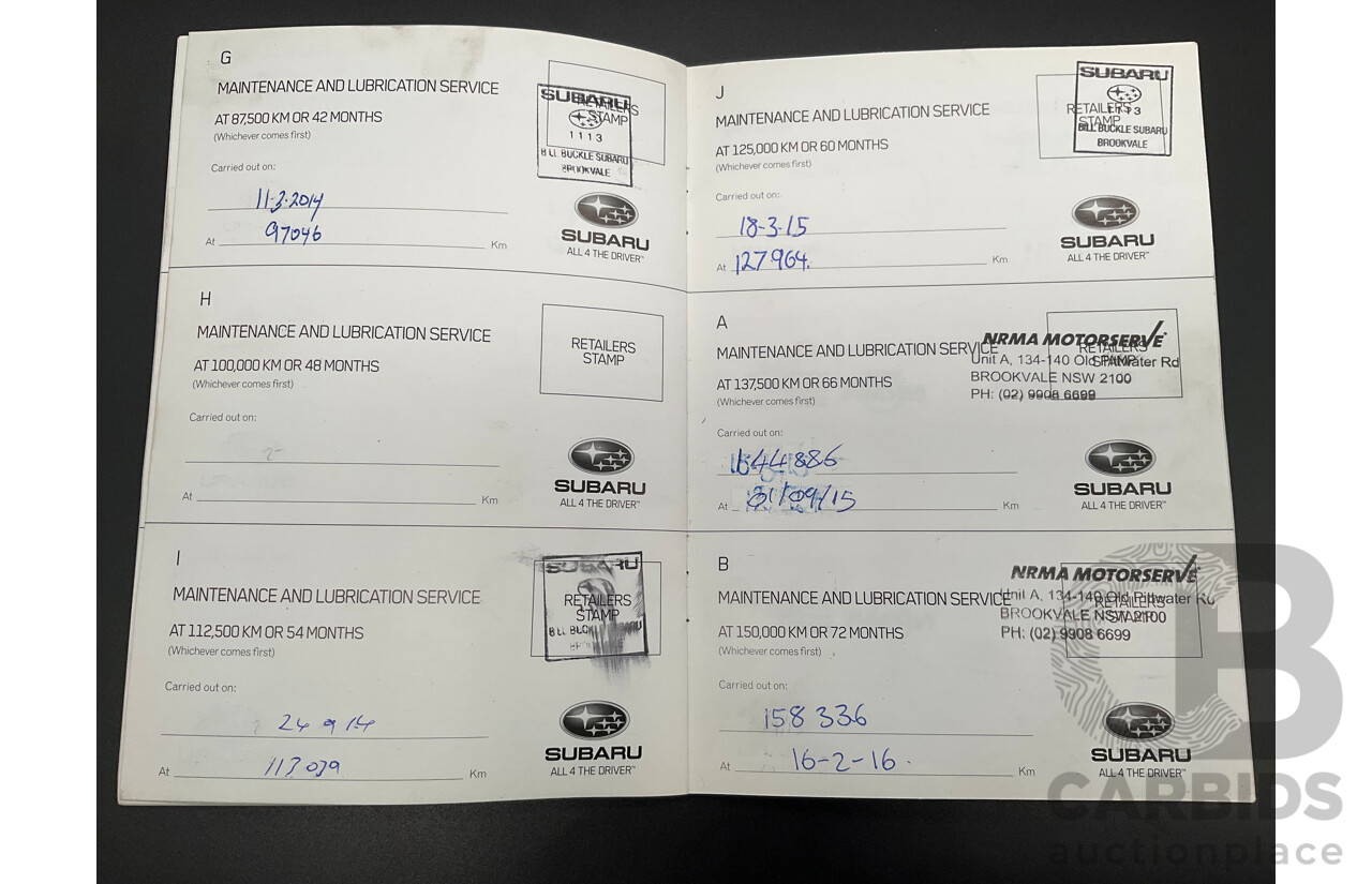 4/2010 Subaru Forester XS MY10 4d Wagon Obsidian Black Pearl 2.5L