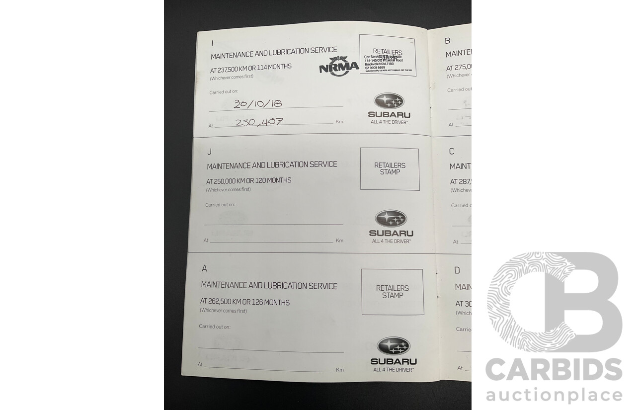 4/2010 Subaru Forester XS MY10 4d Wagon Obsidian Black Pearl 2.5L