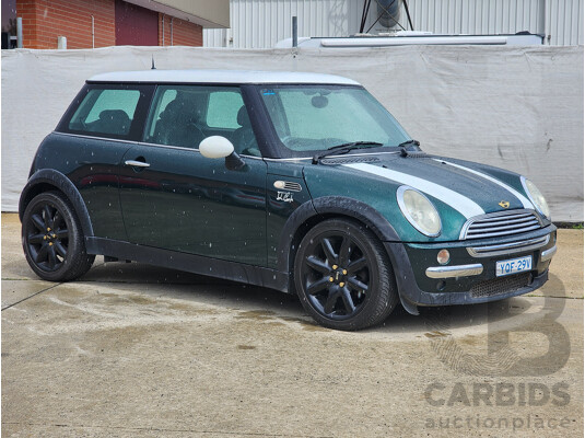 5/2002 Mini Cooper  R50 2d Hatchback Green (white roof) 1.6L 5/2002 Mini Cooper  R50 2d Hatchback Green (white roof) 1.6L
