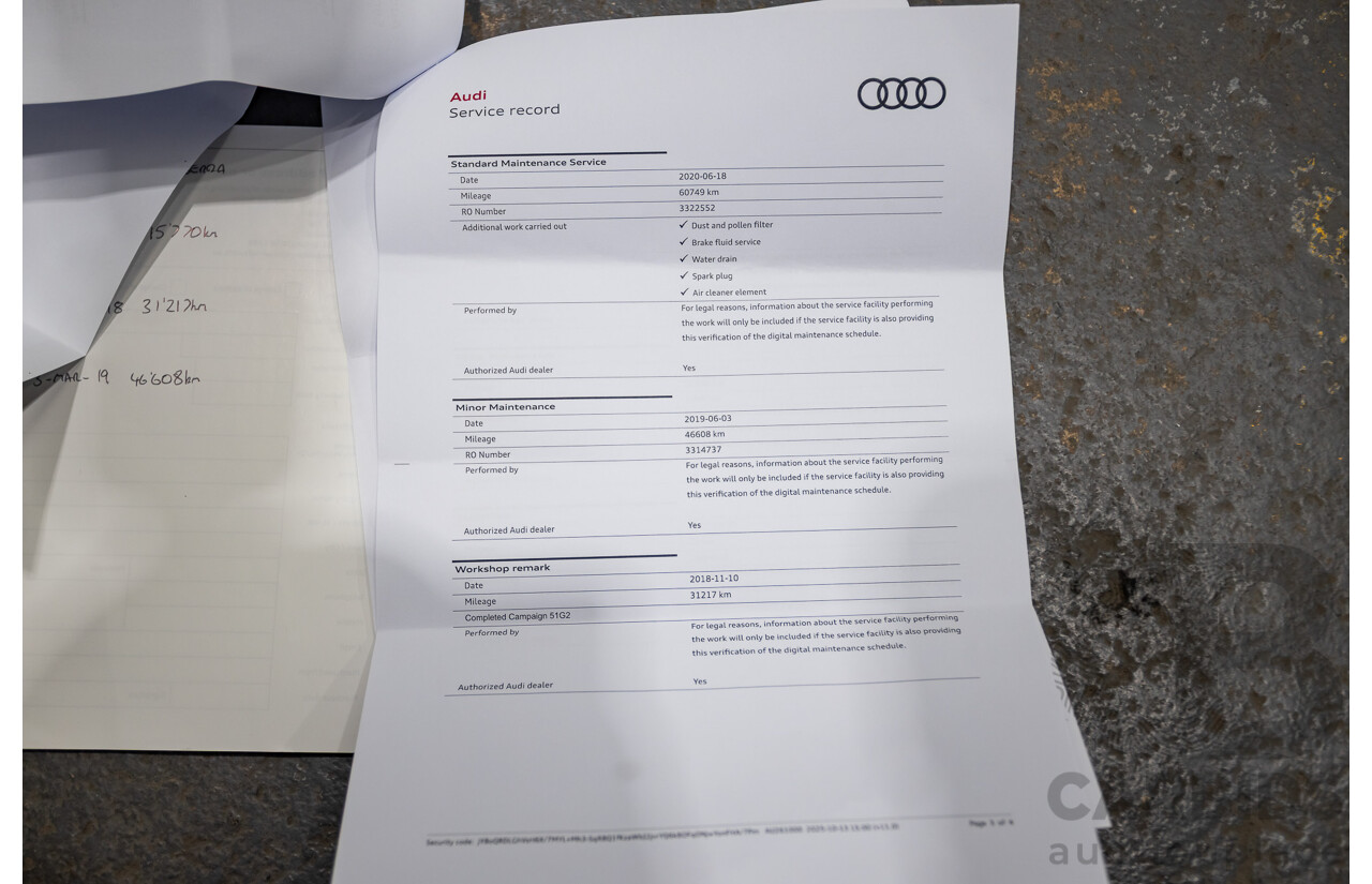 08/2017 Audi SQ5 3.0 TFSI Quattro (AWD) FY MY17 4d Wagon Daytona Grey Pearl Turbo V6 3.0L
