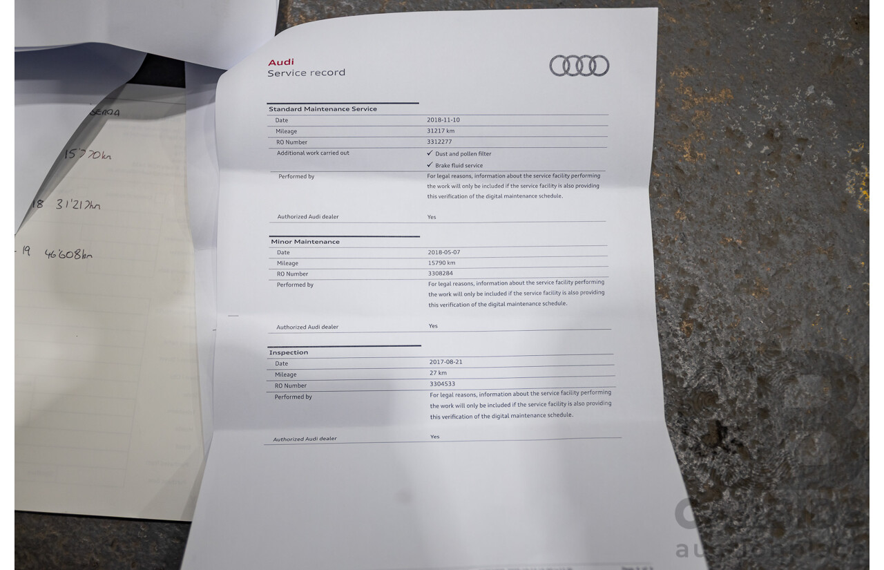 08/2017 Audi SQ5 3.0 TFSI Quattro (AWD) FY MY17 4d Wagon Daytona Grey Pearl Turbo V6 3.0L