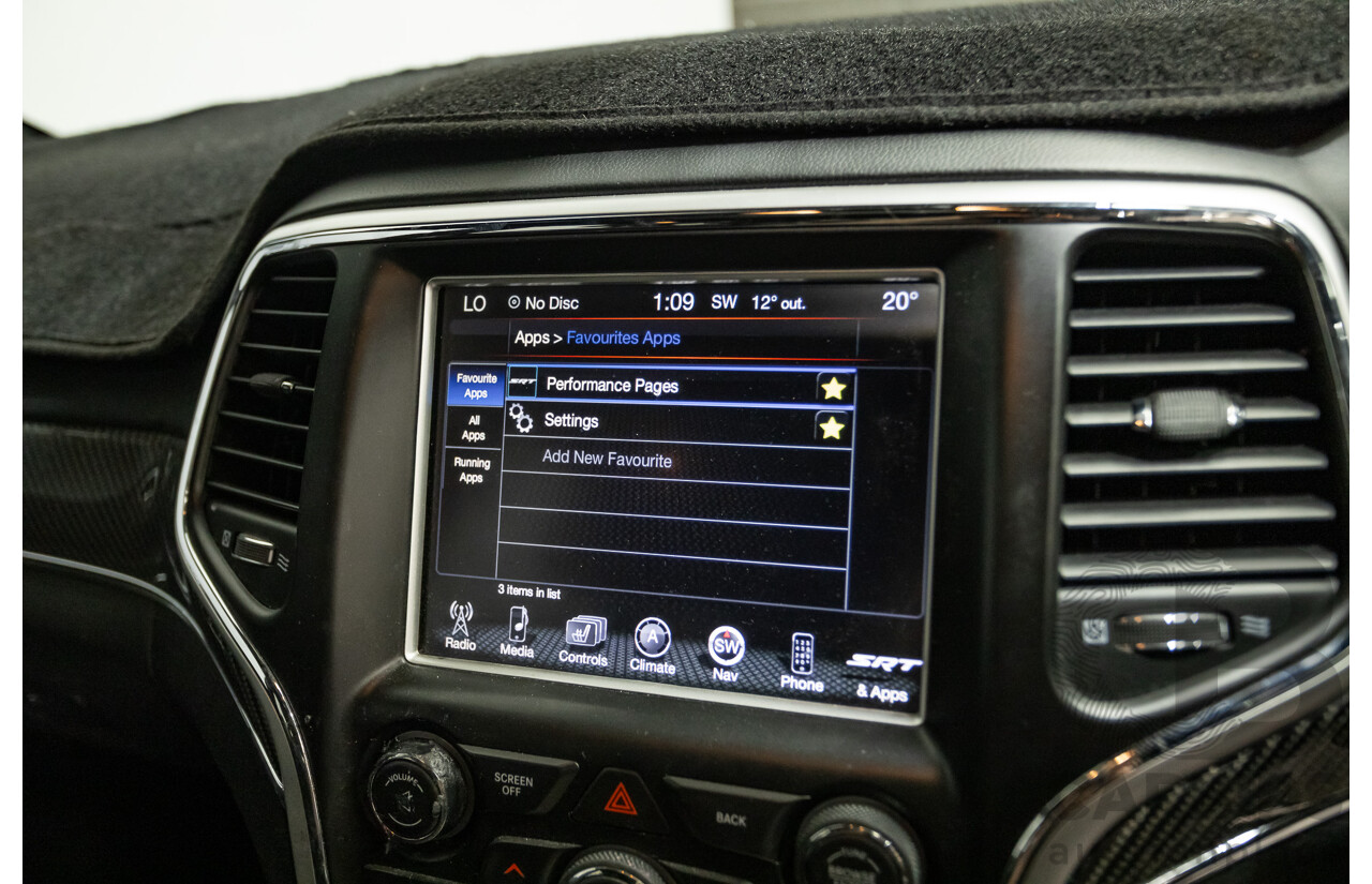 03/2014 Jeep Grand Cherokee SRT 8 (4x4) WK MY14 4D Wagon Brilliant Black 6.4L