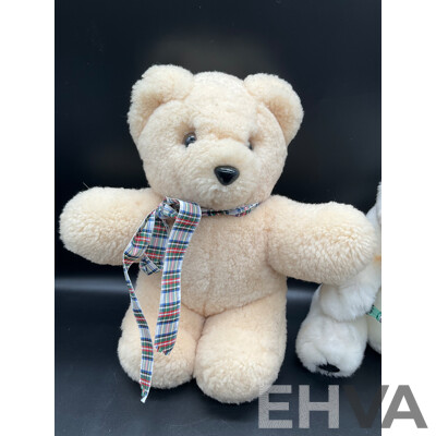 ASHTON DRAKE Porcelain Baby Doll ''Little Bit of Sunshine'', Tambo Teddies Bear and CocaCola Plush Polar Bear and Meerkat Plush Toy - Lot of 4