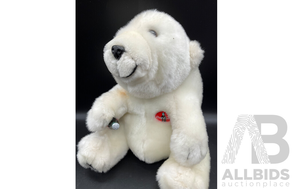 ASHTON DRAKE Porcelain Baby Doll ''Little Bit of Sunshine'', Tambo Teddies Bear and CocaCola Plush Polar Bear and Meerkat Plush Toy - Lot of 4