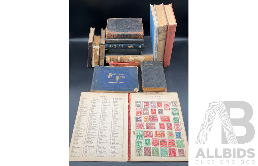 Collection of Australian and International Mint and Cancelled  Decimal Stamps and Vintage Books