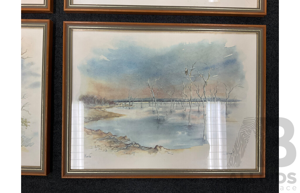 Chrystal Wynn  'African Scenes'', Six Framed Colour Prints, 40 X 30 Cm (frame)