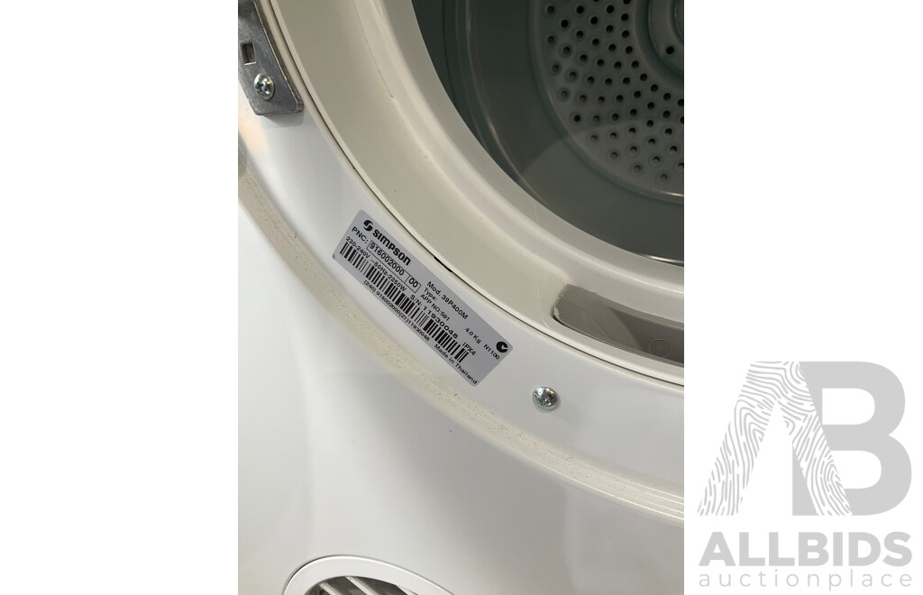SIMPSON 4kg Vented Dryer (39P400M)