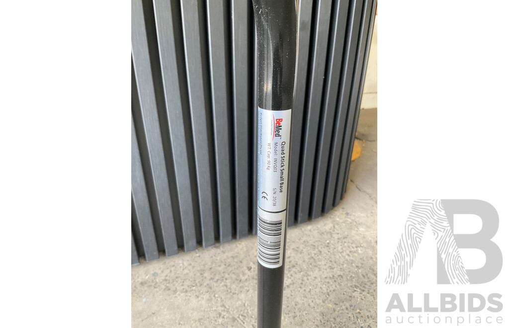 Walking Frame Folding Ball Walker Medium and Quad Stick Adjustable Small Base - Lot of 2