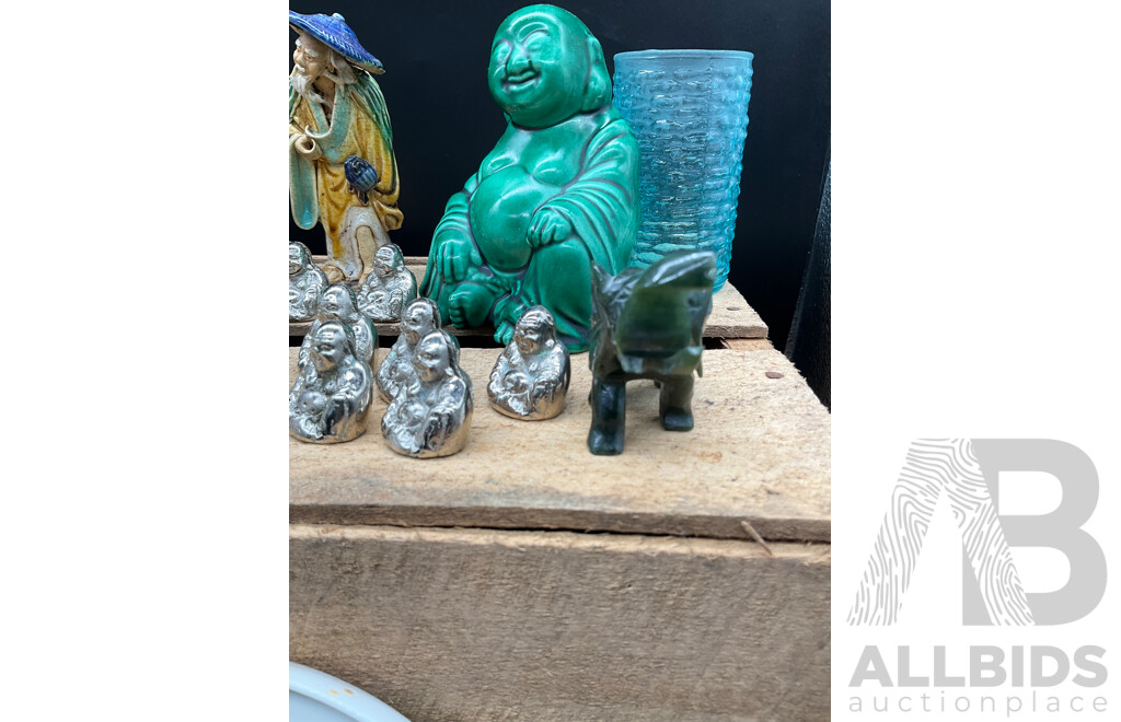 Assorted Decor, Including ROYAL DOULTON Desk Clock and More