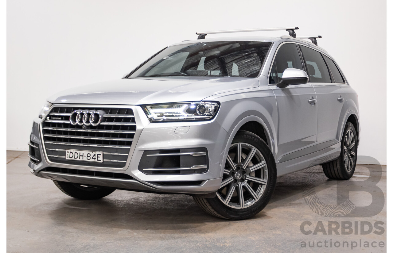 01/2015 Audi Q7 3.0 TDI Quattro 200kW (AWD) 4M 4D Wagon Florett Silver Turbo Diesel 3.0L - 7 Seats