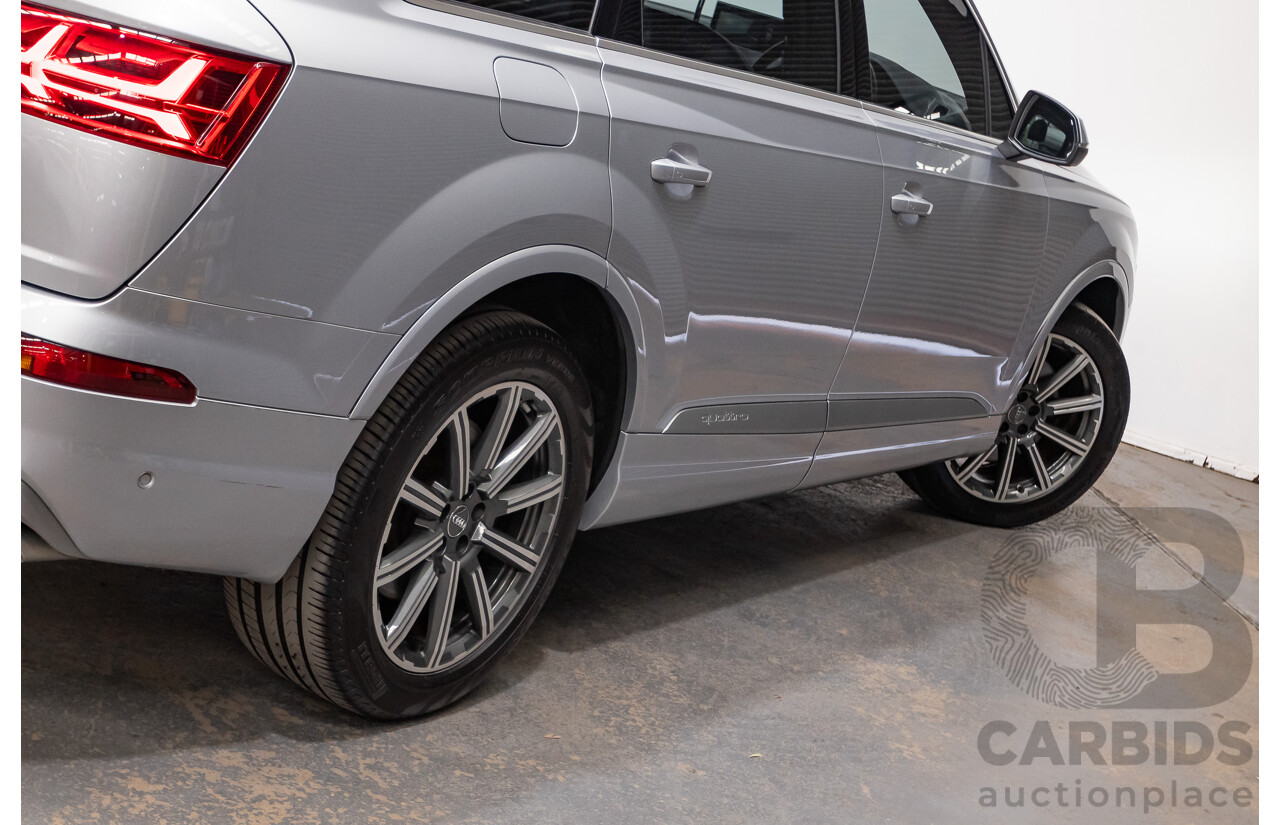 01/2015 Audi Q7 3.0 TDI Quattro 200kW (AWD) 4M 4D Wagon Florett Silver Turbo Diesel 3.0L - 7 Seats