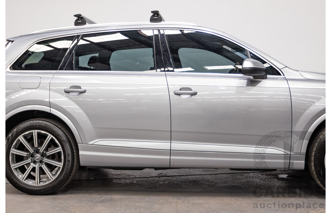 01/2015 Audi Q7 3.0 TDI Quattro 200kW (AWD) 4M 4D Wagon Florett Silver Turbo Diesel 3.0L - 7 Seats