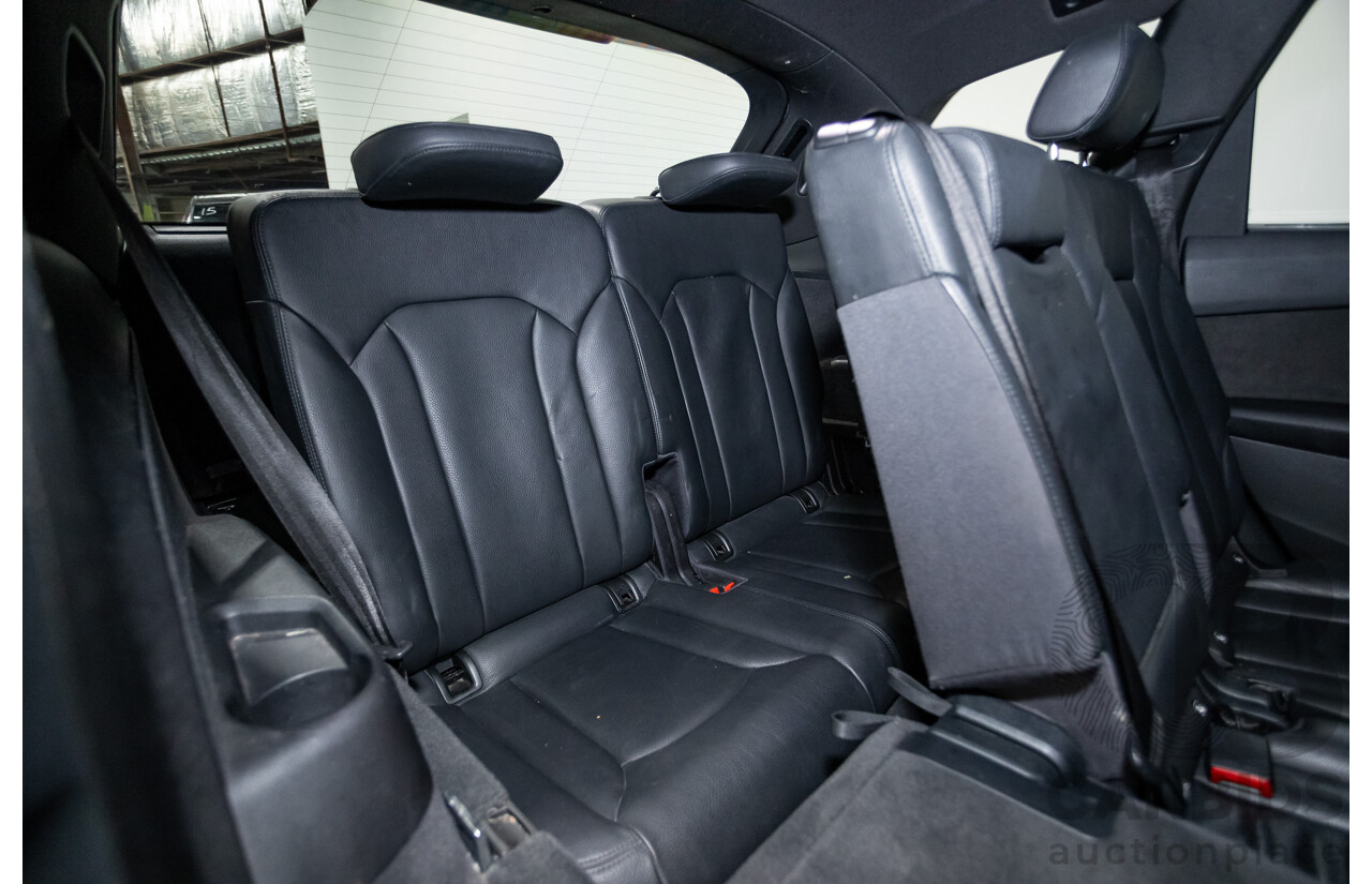 01/2015 Audi Q7 3.0 TDI Quattro 200kW (AWD) 4M 4D Wagon Florett Silver Turbo Diesel 3.0L - 7 Seats
