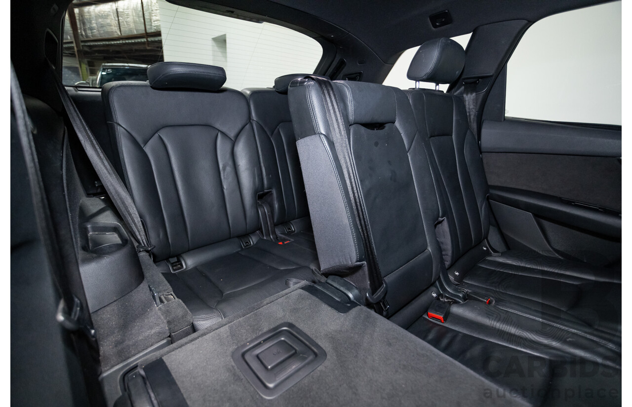 01/2015 Audi Q7 3.0 TDI Quattro 200kW (AWD) 4M 4D Wagon Florett Silver Turbo Diesel 3.0L - 7 Seats