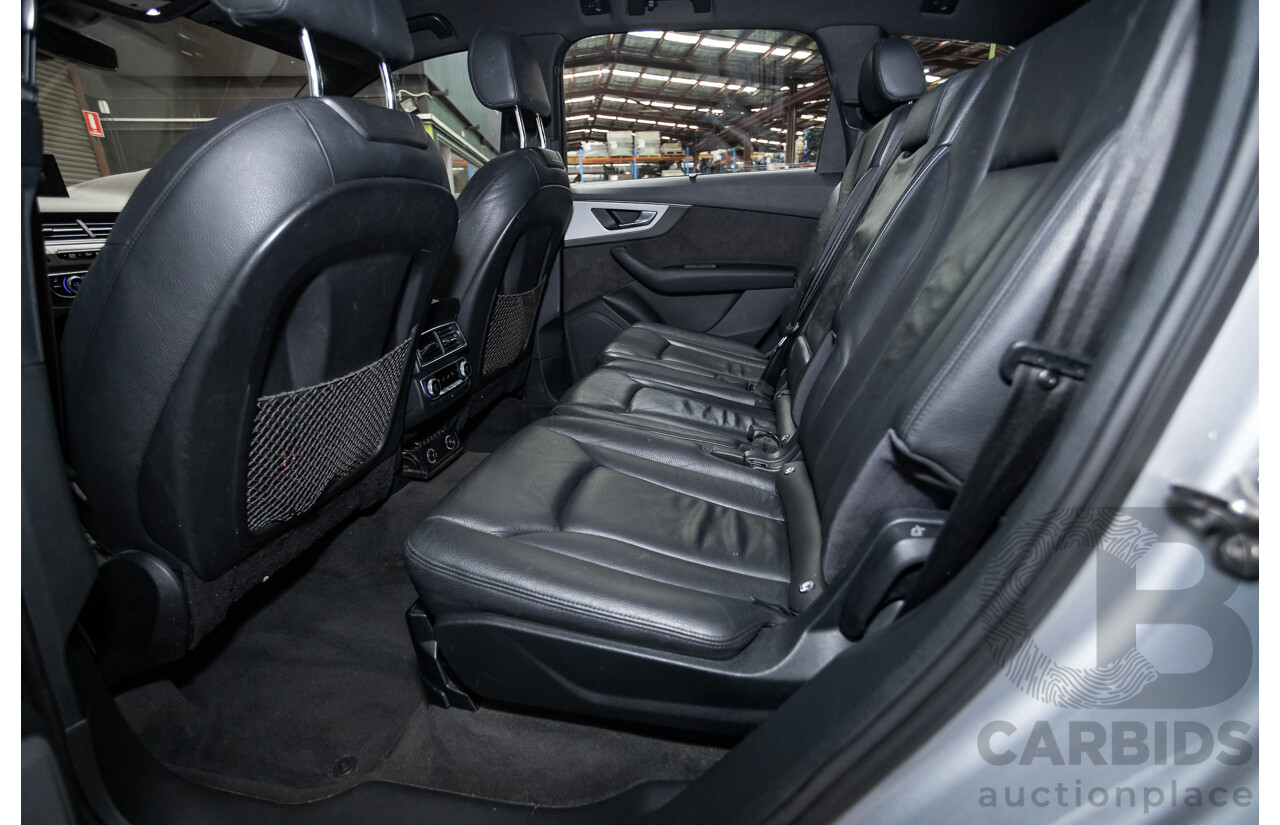 01/2015 Audi Q7 3.0 TDI Quattro 200kW (AWD) 4M 4D Wagon Florett Silver Turbo Diesel 3.0L - 7 Seats