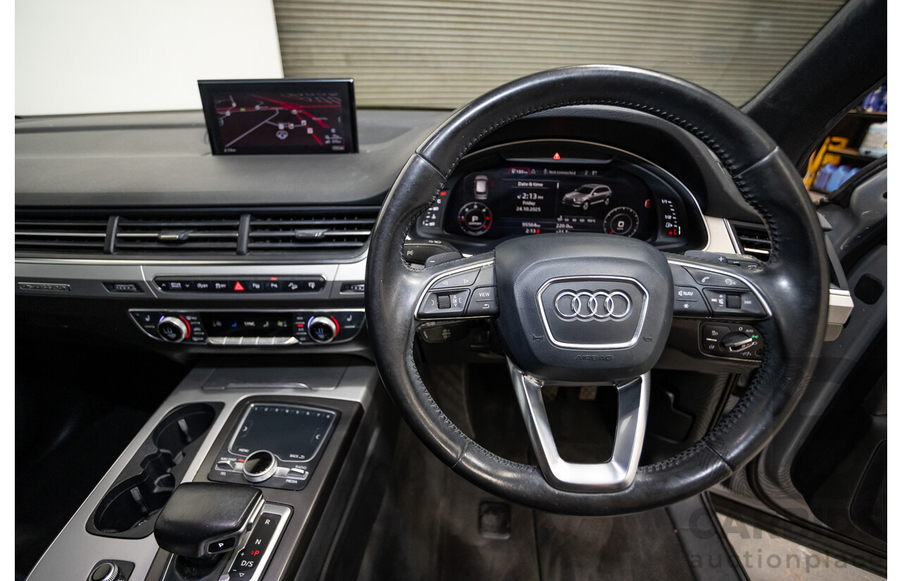 01/2015 Audi Q7 3.0 TDI Quattro 200kW (AWD) 4M 4D Wagon Florett Silver Turbo Diesel 3.0L - 7 Seats