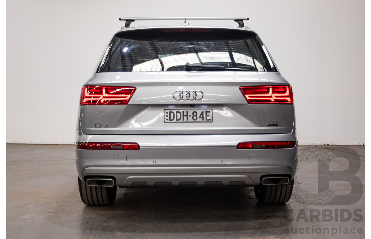 01/2015 Audi Q7 3.0 TDI Quattro 200kW (AWD) 4M 4D Wagon Florett Silver Turbo Diesel 3.0L - 7 Seats