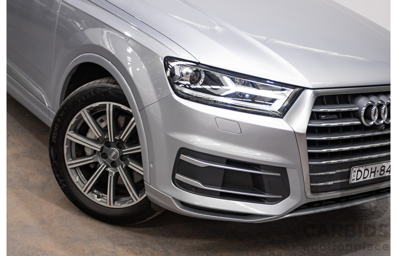 01/2015 Audi Q7 3.0 TDI Quattro 200kW (AWD) 4M 4D Wagon Florett Silver Turbo Diesel 3.0L - 7 Seats