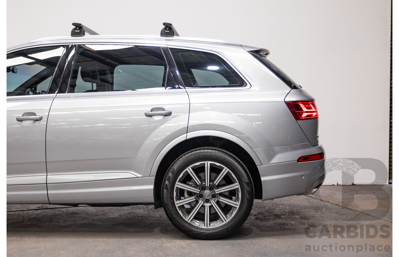 01/2015 Audi Q7 3.0 TDI Quattro 200kW (AWD) 4M 4D Wagon Florett Silver Turbo Diesel 3.0L - 7 Seats
