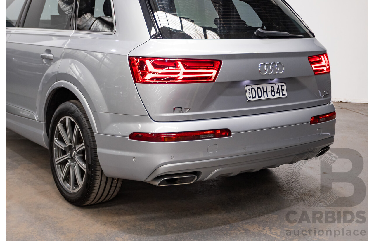 01/2015 Audi Q7 3.0 TDI Quattro 200kW (AWD) 4M 4D Wagon Florett Silver Turbo Diesel 3.0L - 7 Seats
