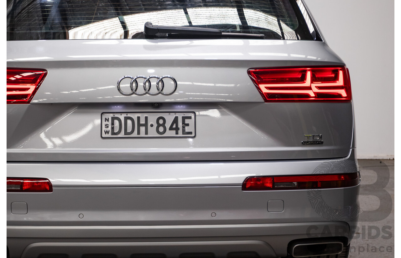 01/2015 Audi Q7 3.0 TDI Quattro 200kW (AWD) 4M 4D Wagon Florett Silver Turbo Diesel 3.0L - 7 Seats