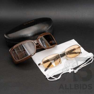 Gianfranco Ferre Sunglasses as New with Case GF72808 & Fondini Collection Slimline Sunglasses