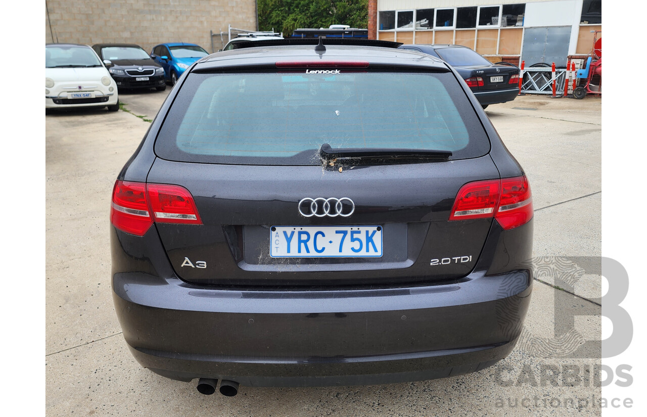5/2009 Audi A3 Sportback 2.0 TDI Ambition 8P MY09 5d Hatchback Grey 2.0L