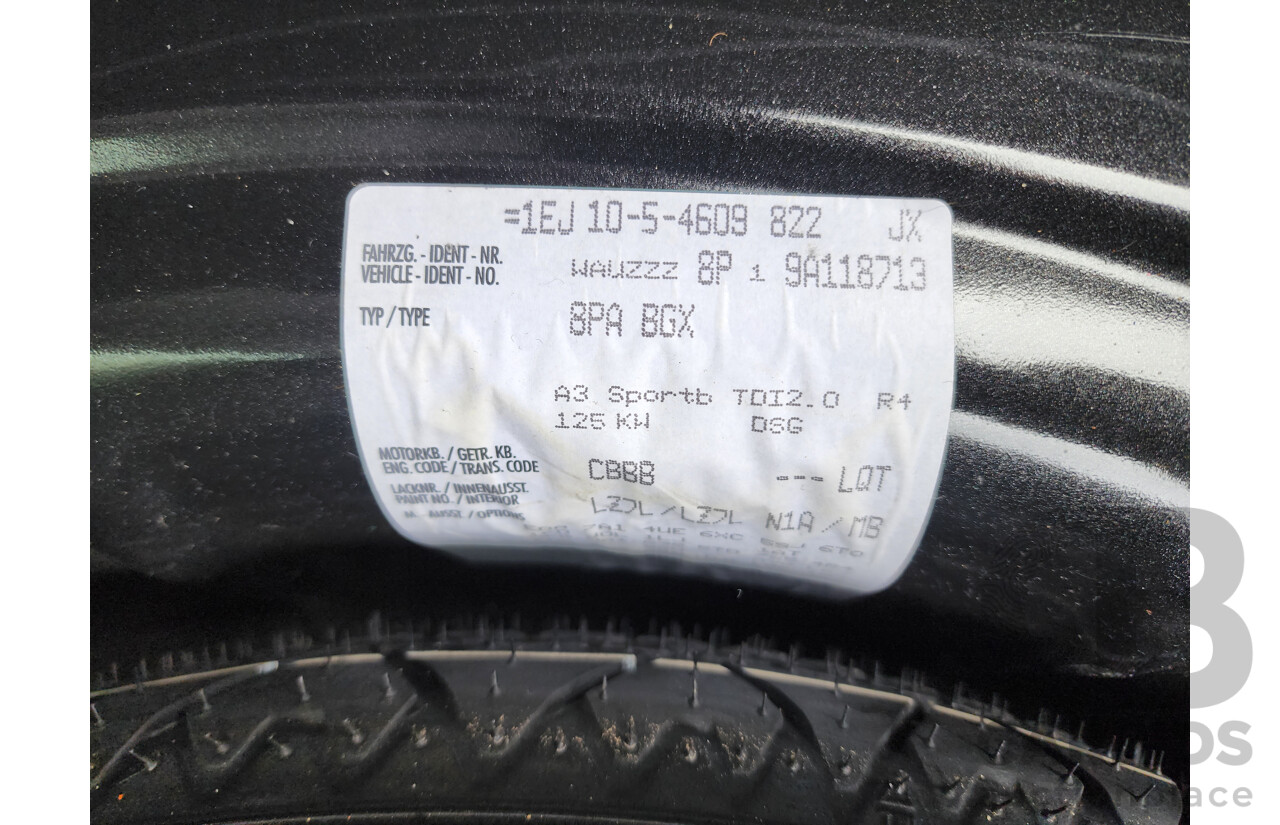 5/2009 Audi A3 Sportback 2.0 TDI Ambition 8P MY09 5d Hatchback Grey 2.0L