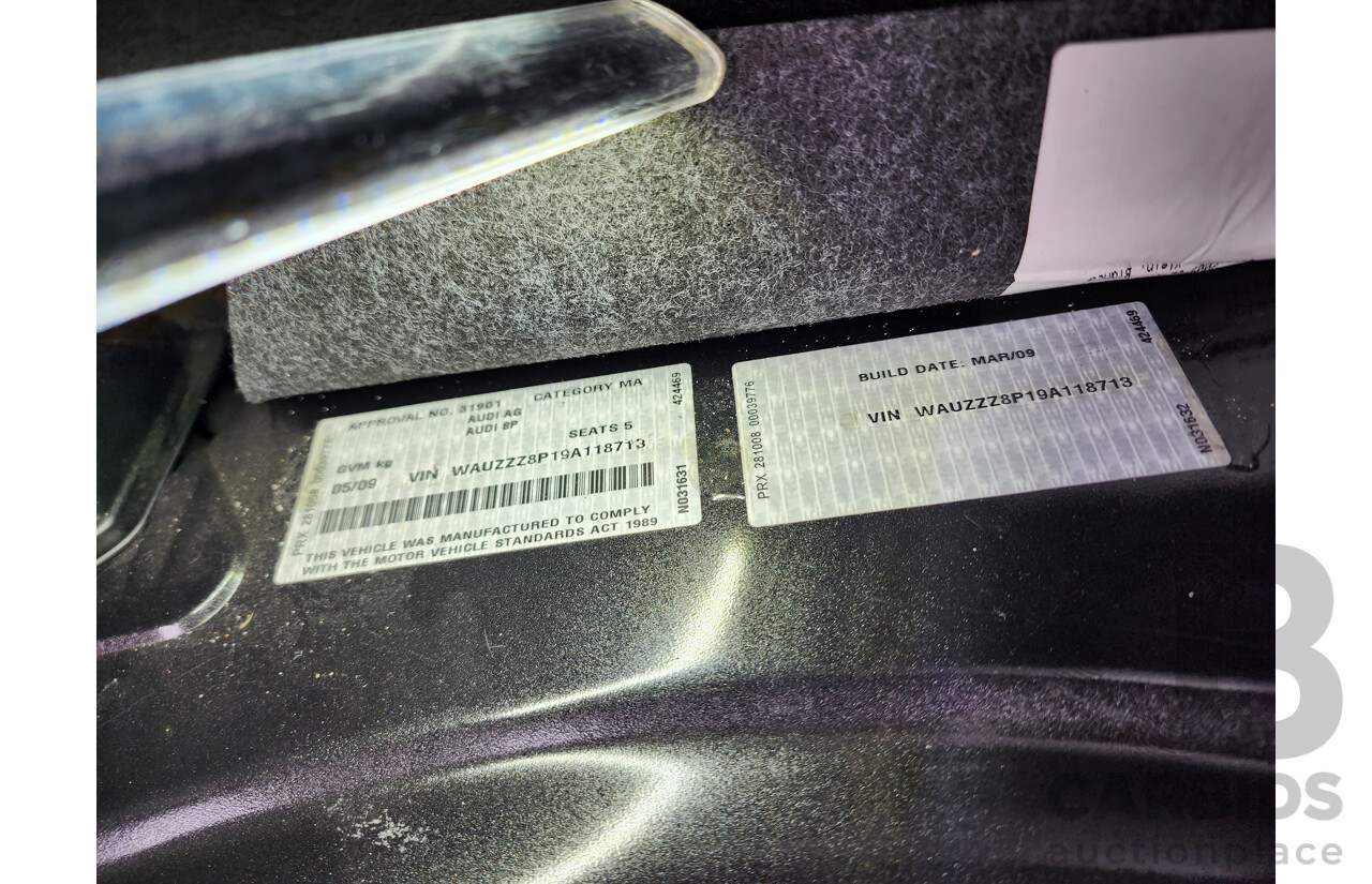 5/2009 Audi A3 Sportback 2.0 TDI Ambition 8P MY09 5d Hatchback Grey 2.0L