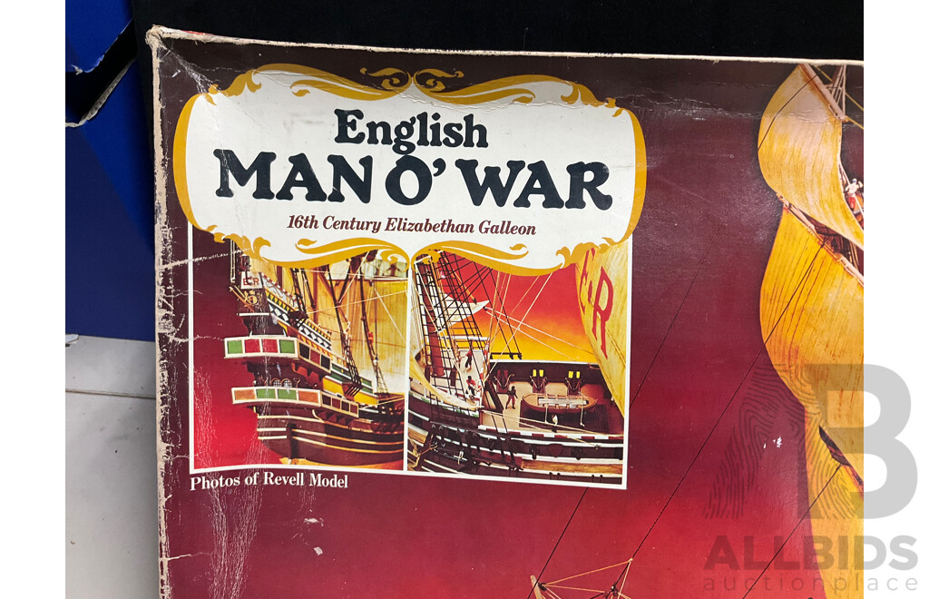 Vintage Revell English Man O'war 16 Century Elizabethan Galleon