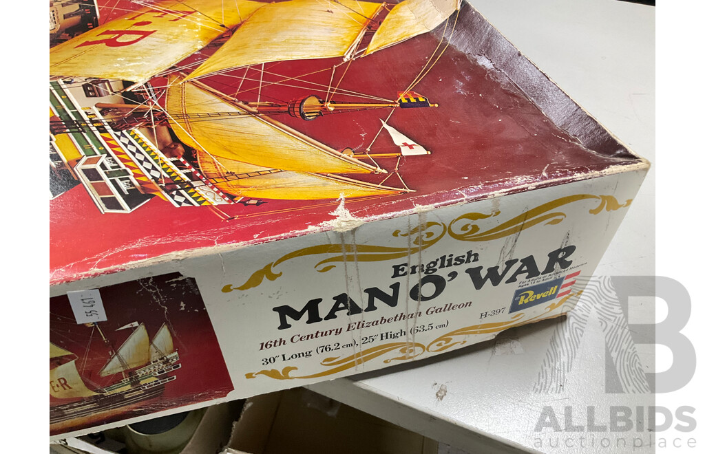 Vintage Revell English Man O'war 16 Century Elizabethan Galleon