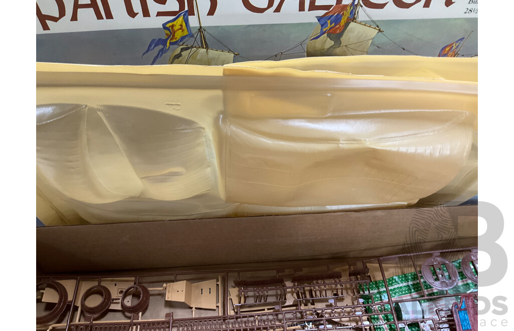 Vintage Revell Model Spanish Galleon with Airfix and Humbrol Paints