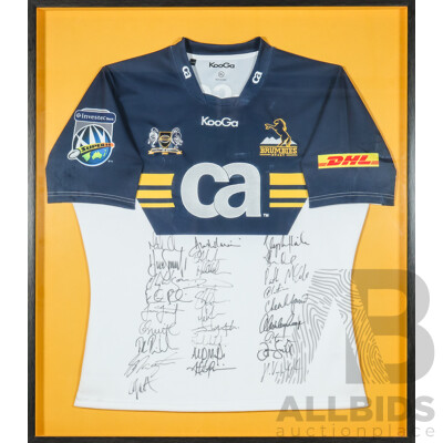Brumbies Team Signed Framed Jersey