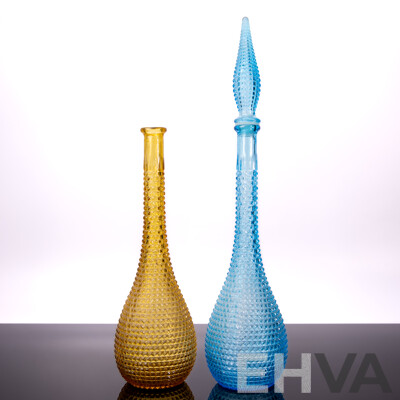 Matched Pair of Vintage Glass Genie Bottles