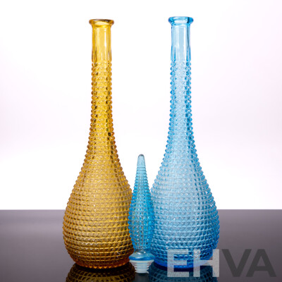 Matched Pair of Vintage Glass Genie Bottles