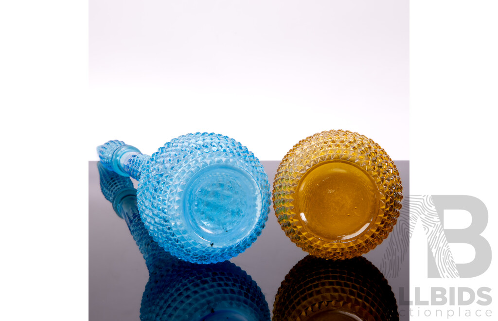 Matched Pair of Vintage Glass Genie Bottles