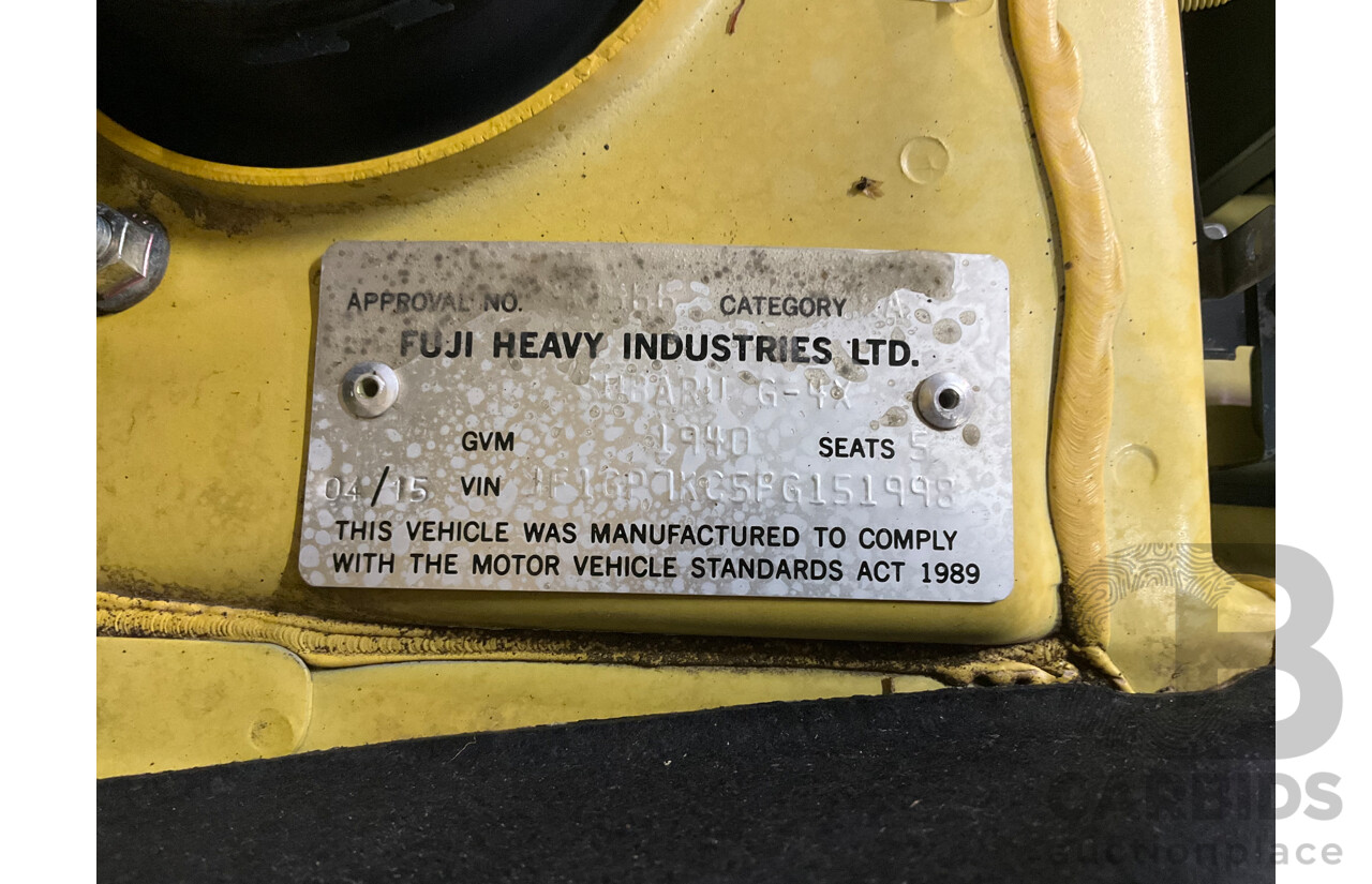 4/2015 Subaru XV 2.0i Sunshine Yellow Special Edition MY14 4d Wagon Sunshine Yellow 2.0L