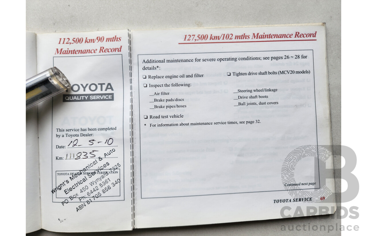 11/2000 Toyota Camry CSi MCV20R 4d Sedan Silver 3.0L