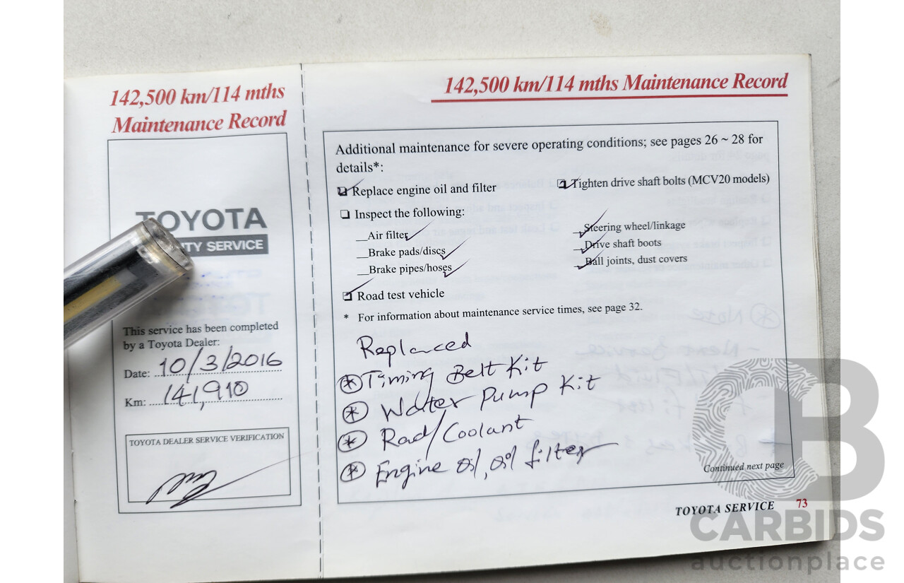 11/2000 Toyota Camry CSi MCV20R 4d Sedan Silver 3.0L