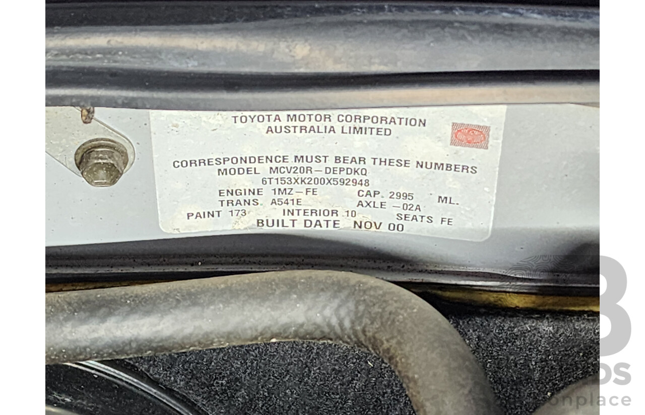 11/2000 Toyota Camry CSi MCV20R 4d Sedan Silver 3.0L