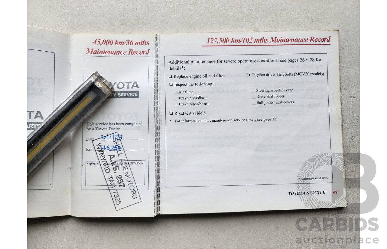 11/2000 Toyota Camry CSi MCV20R 4d Sedan Silver 3.0L