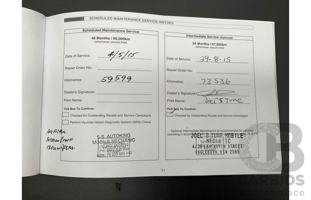 8/2011 Hyundai iLoad TQ MY11 4d Van Ceramic White Turbo Diesel 2.5L