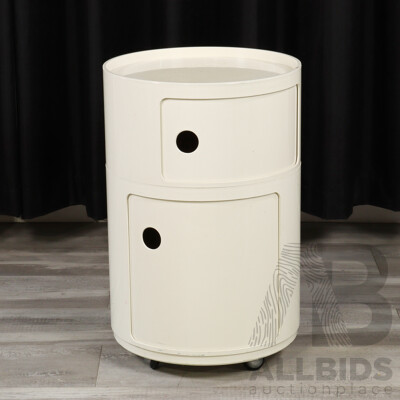 D:41 x H:64cm Two sliding doors Original castors Makers marks Neat and clean condition