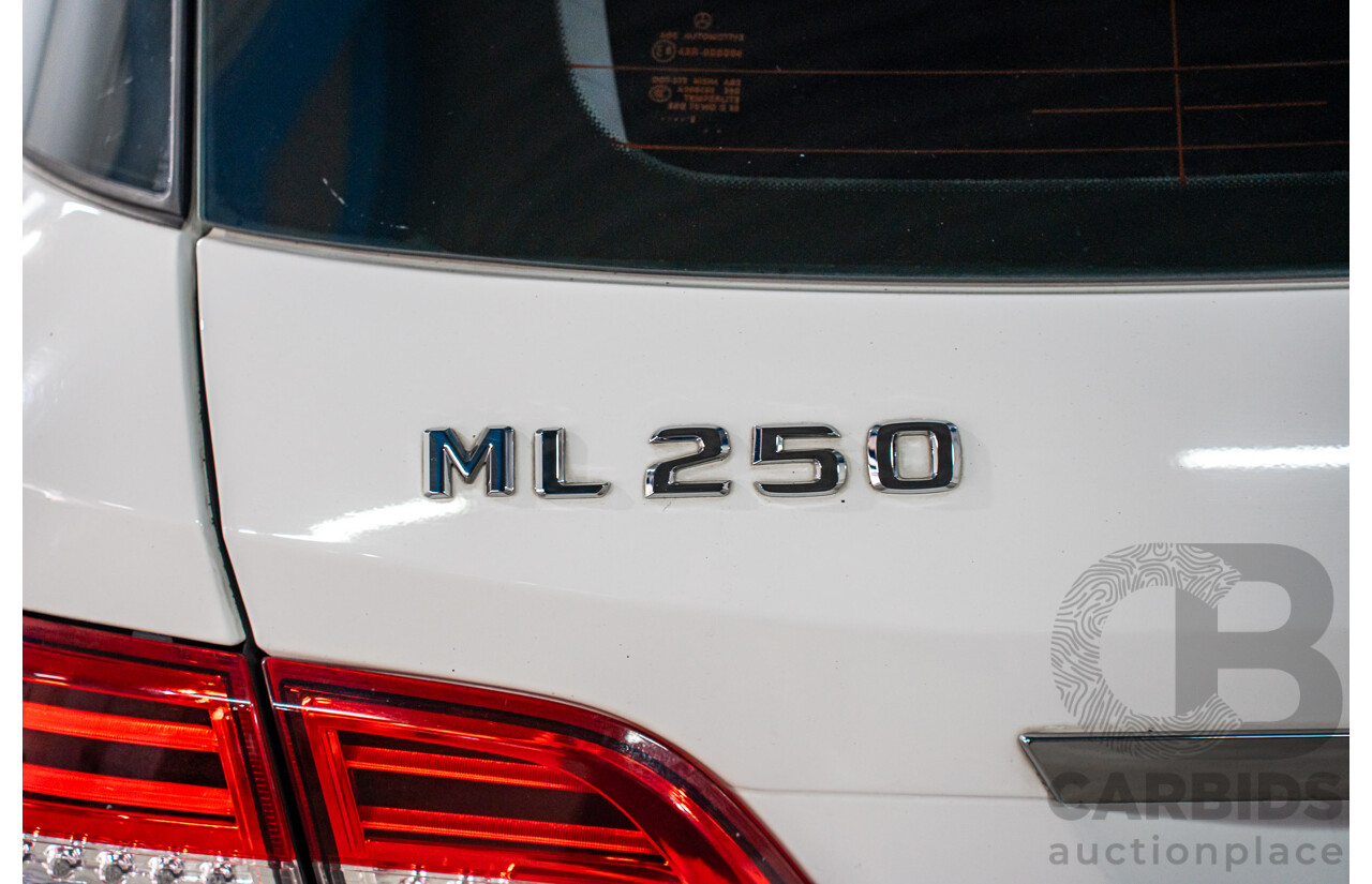 6/2015 Mercedes-Benz ML 250 CDI Bluetec (4x4) 166 MY14 4d Wagon Polar White Turbo Diesel 2.1L